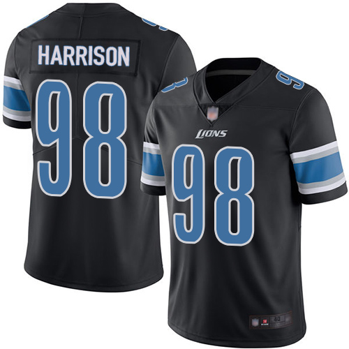 Detroit Lions Limited Black Men Damon Harrison Jersey NFL Football #98 Rush Vapor Untouchable